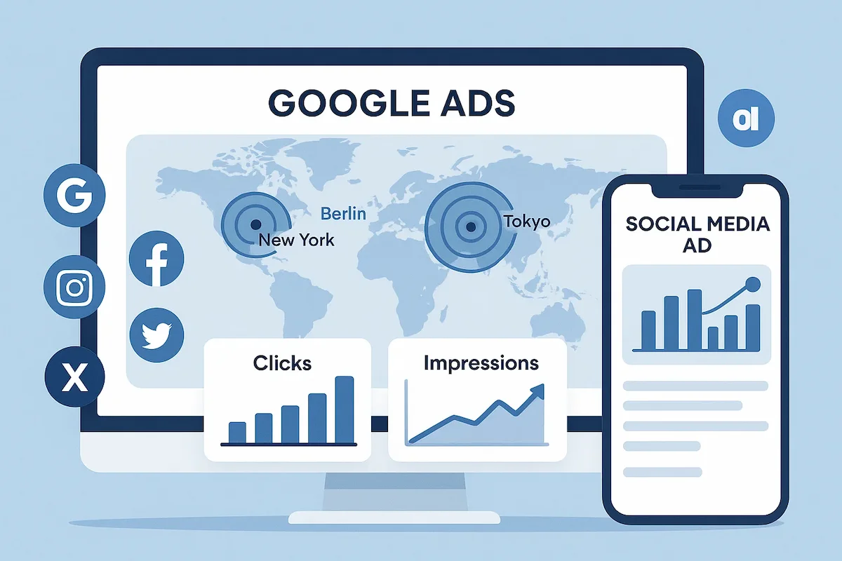 Geotargeting in Google Ads und Social Media Ads